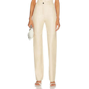 Cultnaked Vanilla Killa Beige faux leather Trouser Size S $290 msrp